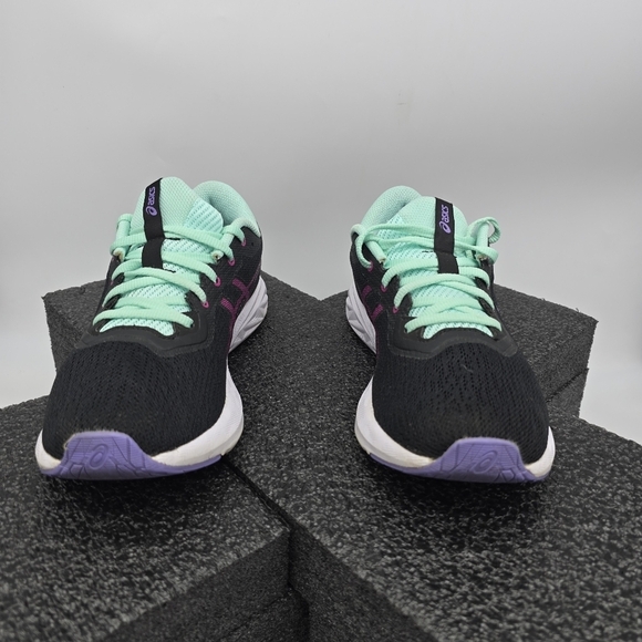ASICS Shoes Women's 8.5 Running Black with Purple Accents and Mint Trim - Picture 7 of 7